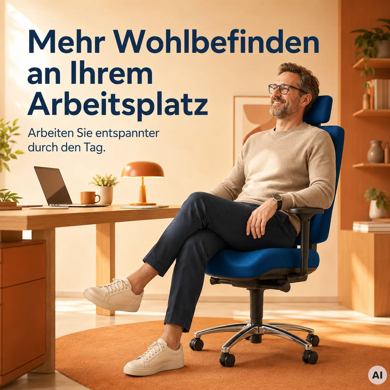 Cube Balance L mit Kopfstütze - Home Office Drehstuhl